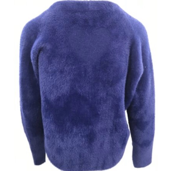 Twinset blue nylon & rayon fuzzy sweater size XS - Picture 2 of 5